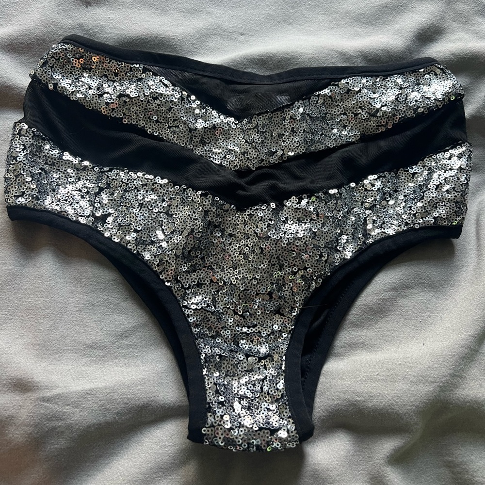 Sequin and mesh rave bottoms